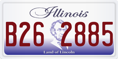 IL license plate B262885