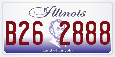IL license plate B262888