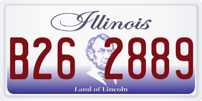IL license plate B262889