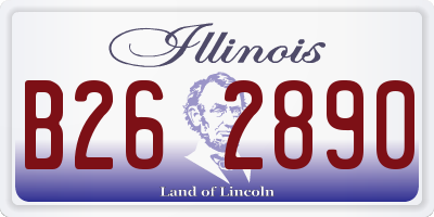 IL license plate B262890