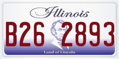 IL license plate B262893