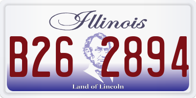 IL license plate B262894