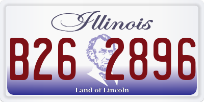 IL license plate B262896