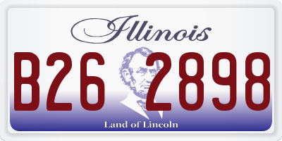 IL license plate B262898