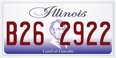 IL license plate B262922