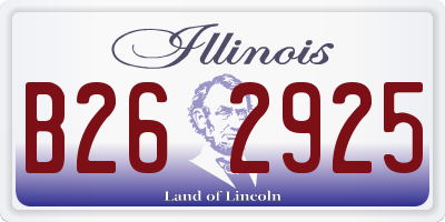IL license plate B262925