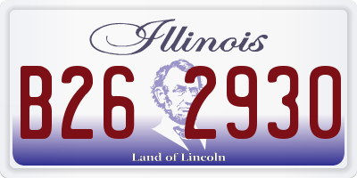 IL license plate B262930