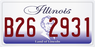 IL license plate B262931