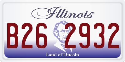 IL license plate B262932