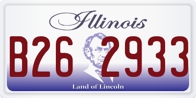 IL license plate B262933