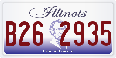 IL license plate B262935
