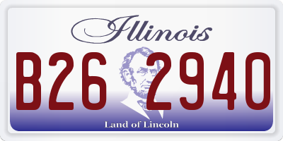IL license plate B262940
