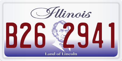 IL license plate B262941