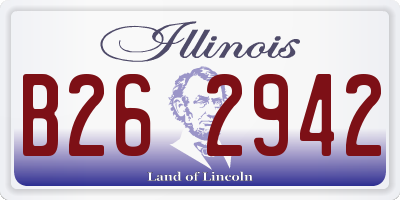 IL license plate B262942
