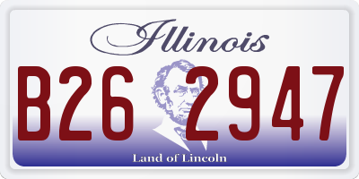 IL license plate B262947