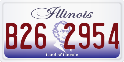 IL license plate B262954