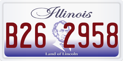 IL license plate B262958