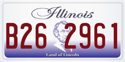IL license plate B262961