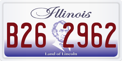 IL license plate B262962