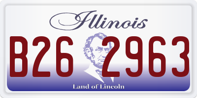 IL license plate B262963