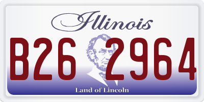 IL license plate B262964