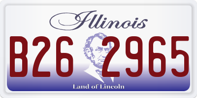 IL license plate B262965