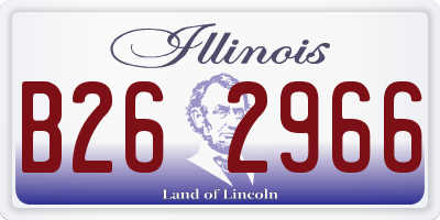IL license plate B262966