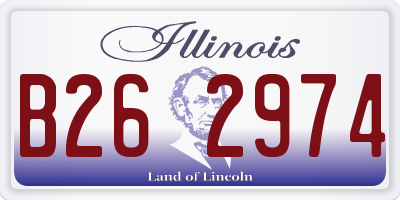 IL license plate B262974