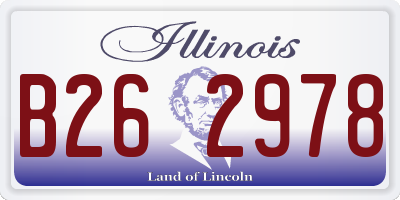IL license plate B262978