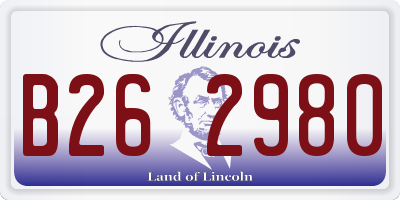 IL license plate B262980