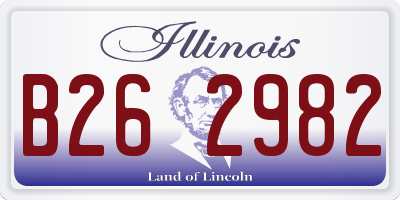 IL license plate B262982