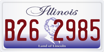 IL license plate B262985