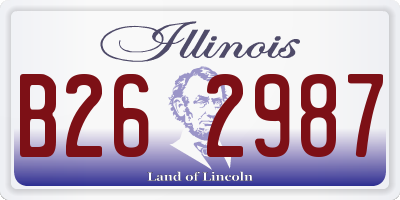 IL license plate B262987