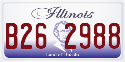 IL license plate B262988