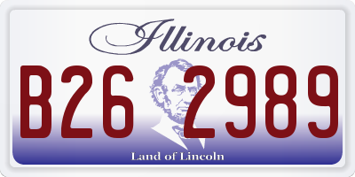IL license plate B262989