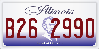 IL license plate B262990