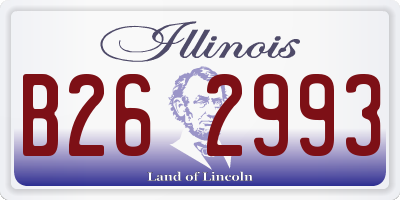 IL license plate B262993