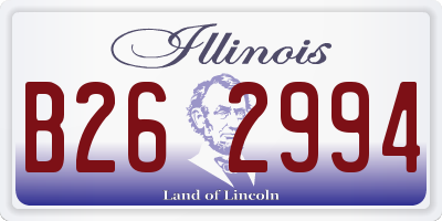 IL license plate B262994