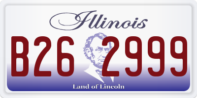 IL license plate B262999