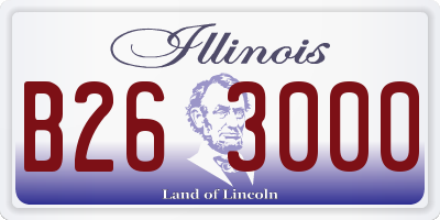 IL license plate B263000