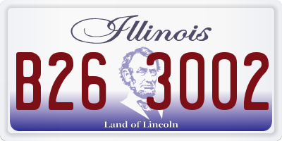 IL license plate B263002
