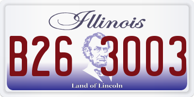IL license plate B263003