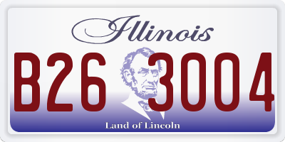 IL license plate B263004