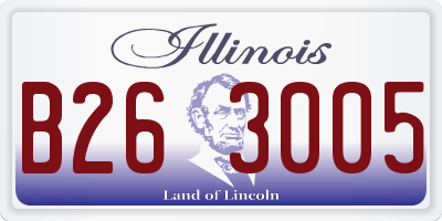 IL license plate B263005