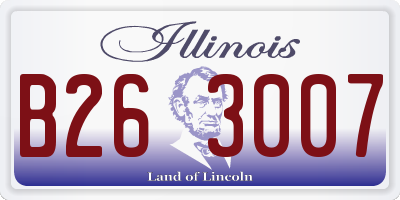 IL license plate B263007