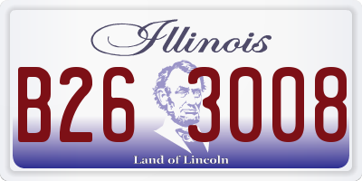 IL license plate B263008