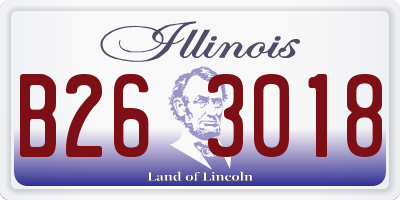 IL license plate B263018