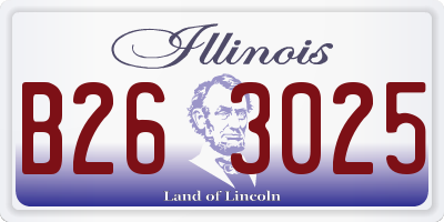 IL license plate B263025