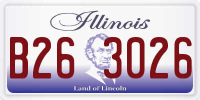 IL license plate B263026
