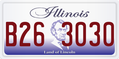 IL license plate B263030